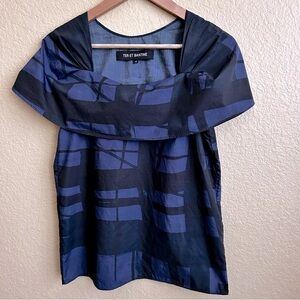 Tier Et Bantine Cap Sleeve Patterned Top